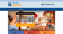 Desktop Screenshot of 24hourlocksmithroundrock.com